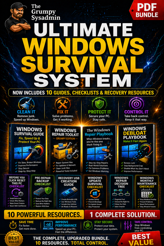 Ultimate Windows Survival System – Clean, Fix & Protect Your PC (Complete Solution)
