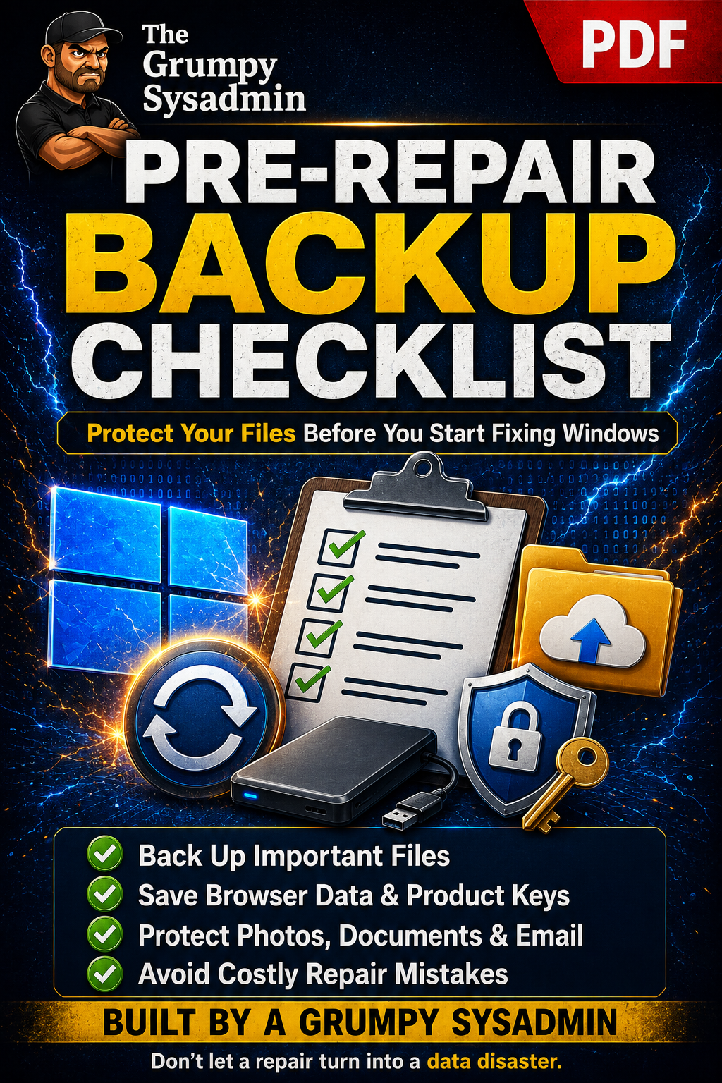 Windows Pre-Repair Backup Checklist