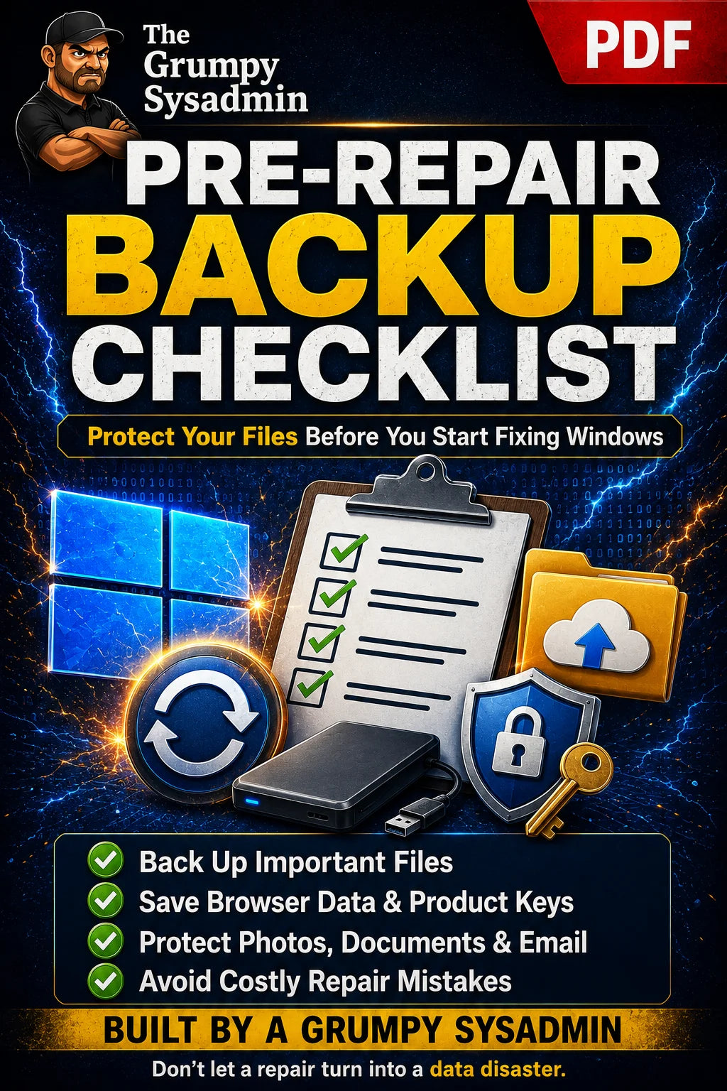Windows Pre-Repair Backup Checklist