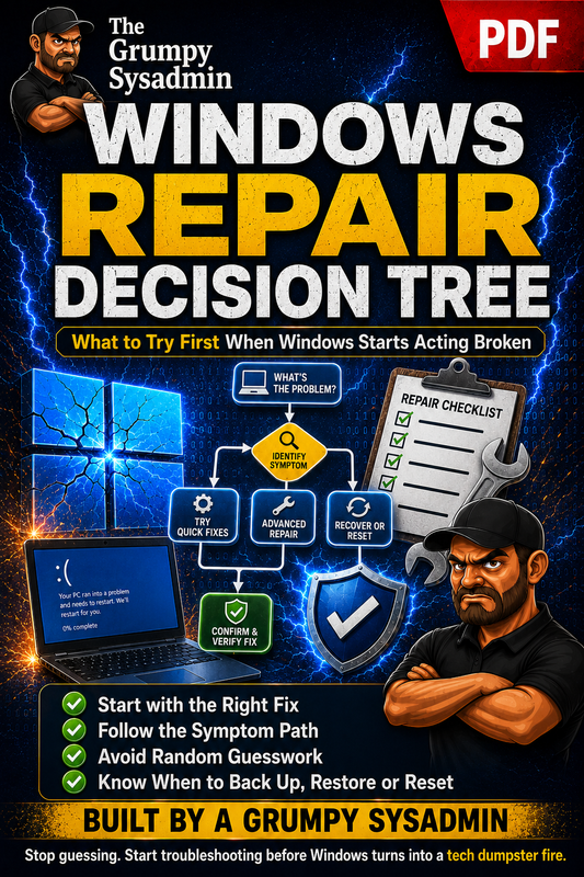 Windows Repair Decision Tree