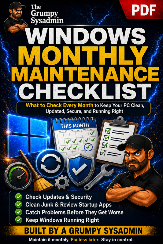 Windows Monthly Maintenance Checklist