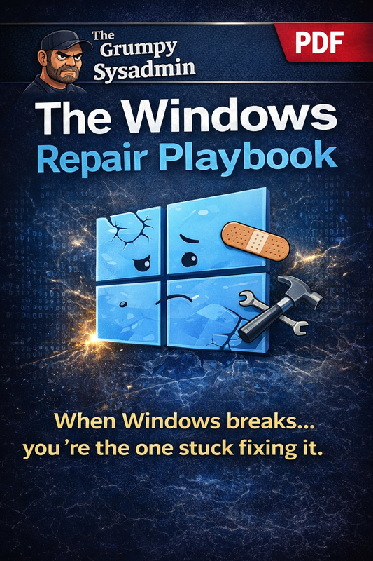 The Windows Repair Playbook - When Windows breaks… you’re the one stuck fixing it.