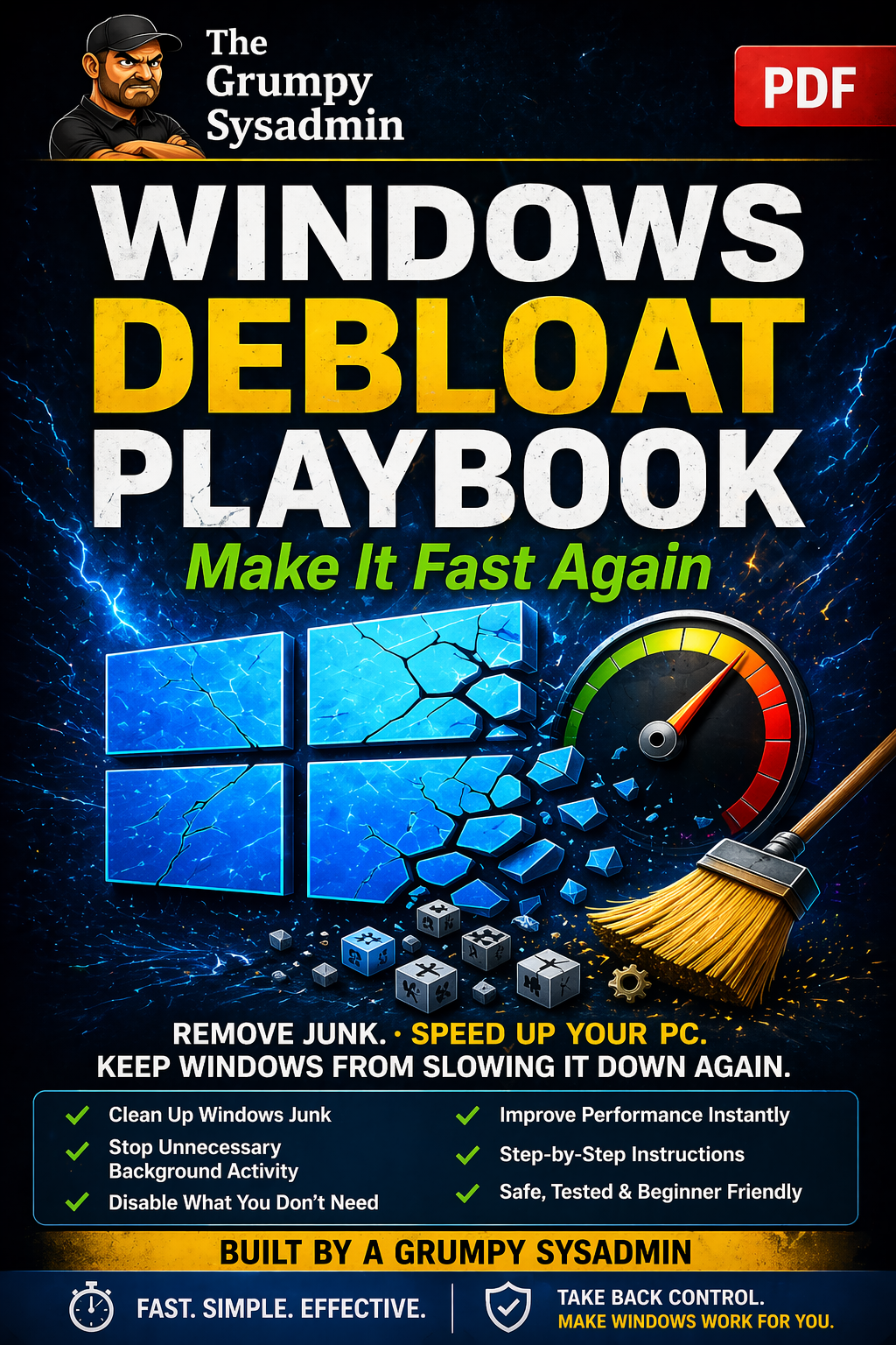 Windows Debloat Playbook – Fix Slow PCs & Remove Hidden Junk
